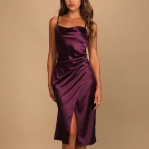Lulus plum satin dress